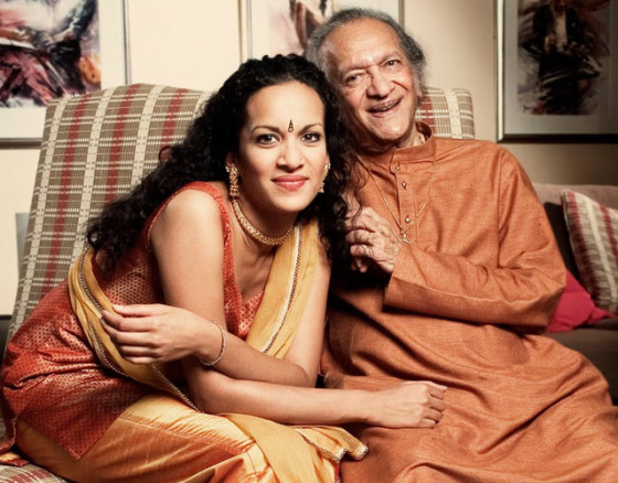 Ravi Shankar with daughter Anushka.