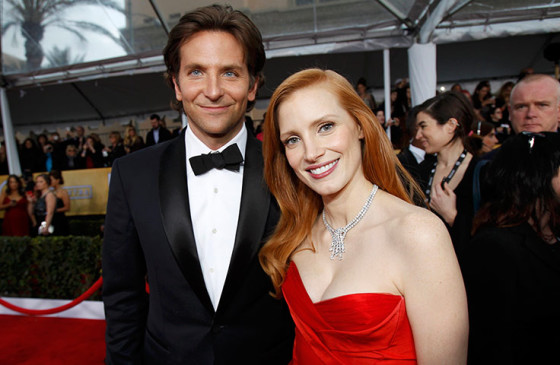 Bradley Cooper and actress Jessica Chastain