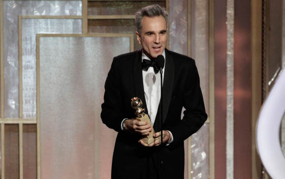 Daniel Day-Lewis wins the best actor prize at the 2013 Golden Globes
