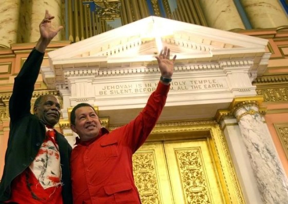 Chavez with Danny Glover