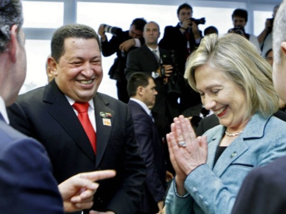 Chavez with Hillary Clinton