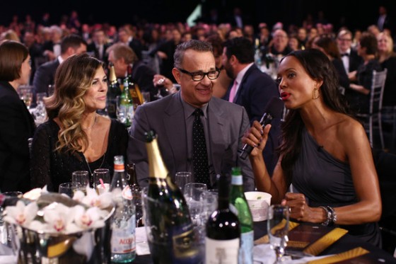 Aisha Tyler with Tom Hanks and Rita Wilson at Critics' Choice Awards 2014