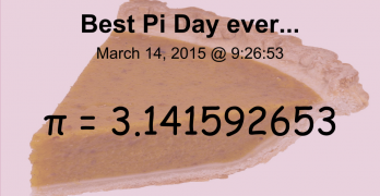 Pi Day! Pi has nine decimals here