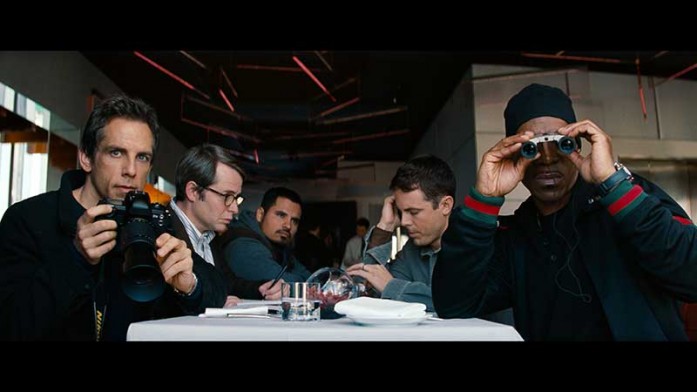 Tower Heist - (left to right) Ben Stiller, Mathew Broderick, Michael Peña, Casey Affleck, and Eddie Murphy 
