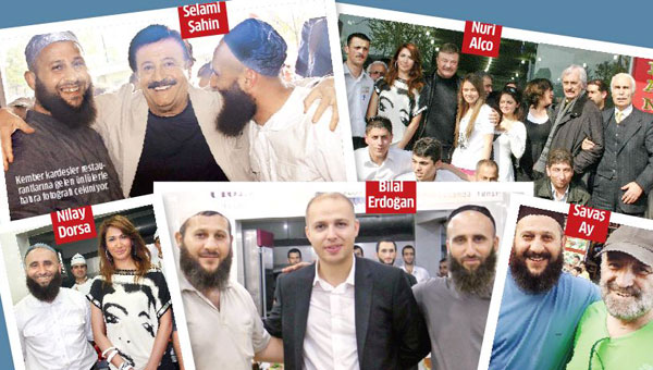 Various Turkish celebrities with the same alleged "ISIS leaders"