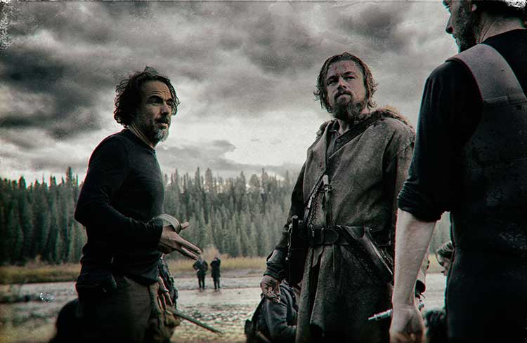 The Revenant - Leonardo DiCaprio with Alejandro Gonzales Inarritu
