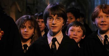 Harry Potter and the Philosopher's Stone - Hogwarts friends: Daniel Radcliffe, Emma Watson, Rupert Grint