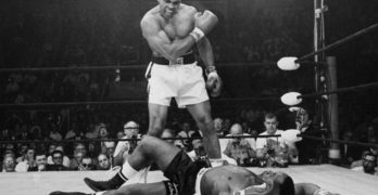 Muhammad Ali over Sonny Liston, one of his most famous pictures