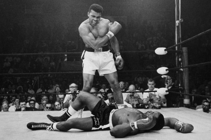 Muhammad Ali over Sonny Liston, one of his most famous pictures