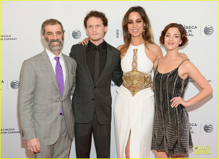 From left to right: Victor Levin, Anton Yelchin, Bérénice Marlohe and Olivia Thrilby