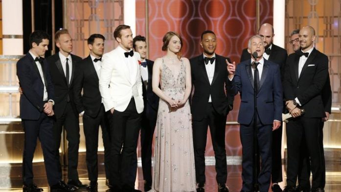 Best Motion Picture - Musical or Comedy winners - La La Land ensemble