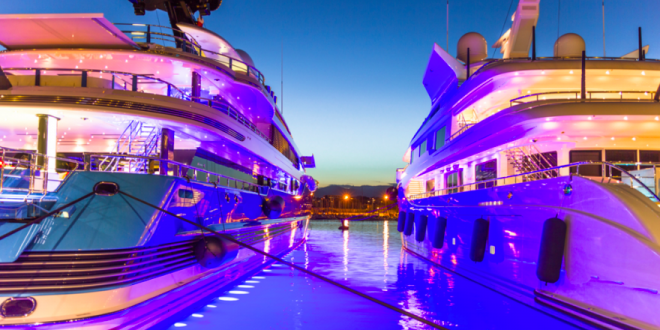 Yachts by night