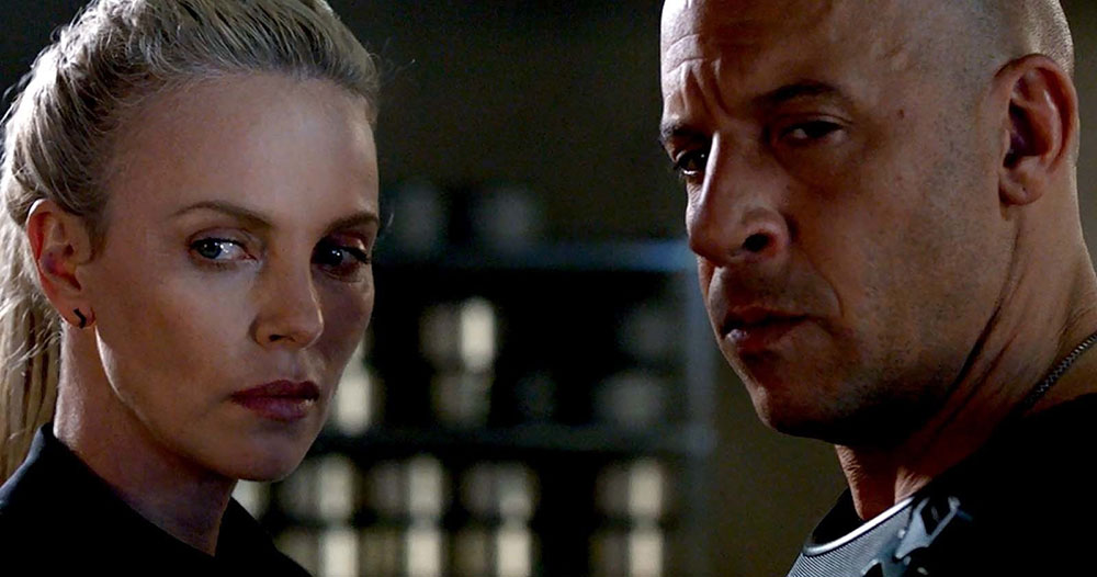 Charlize Theron with Vin Diesel