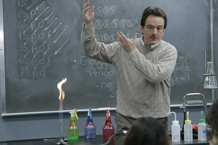 Bryan Cranston as a Chemistry Teacher